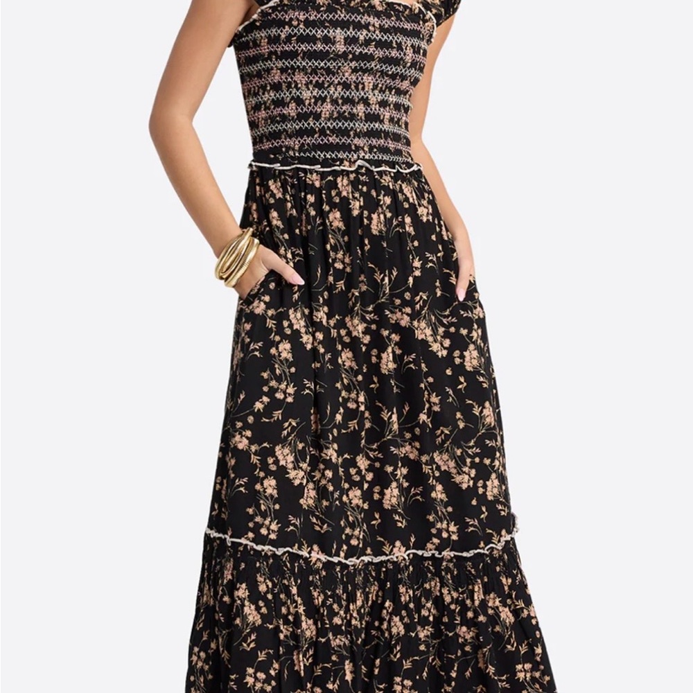 NWT-Jessica Simpson Black Floral Maxi Dress-*Multi Seasonal - Picture 2 of 3